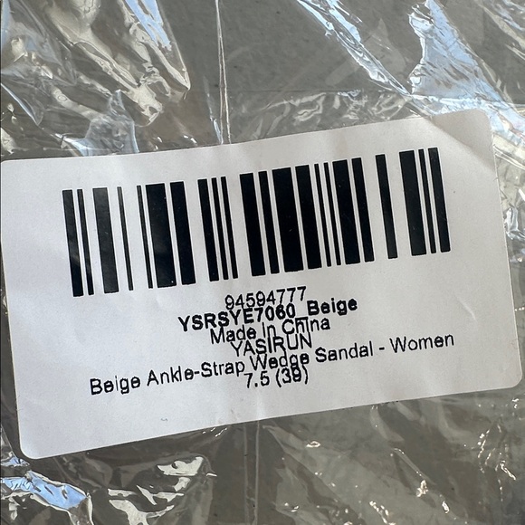 Meilidian YASIRUN Beige Ankle-Strap Wedge Sandals - Picture 7 of 7